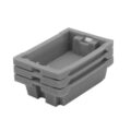 Fish Box - Stacking Style - 3 high 3 high stacking fish box